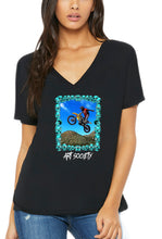 Load image into Gallery viewer, Art Society MANNYS YARD WOMENS V-NECK TEE BLACK