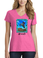 Load image into Gallery viewer, Art Society MANNYS YARD WOMENS V-NECK TEE PINK