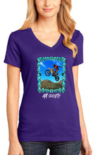 Load image into Gallery viewer, Art Society MANNYS YARD WOMENS V-NECK TEE PURPLE