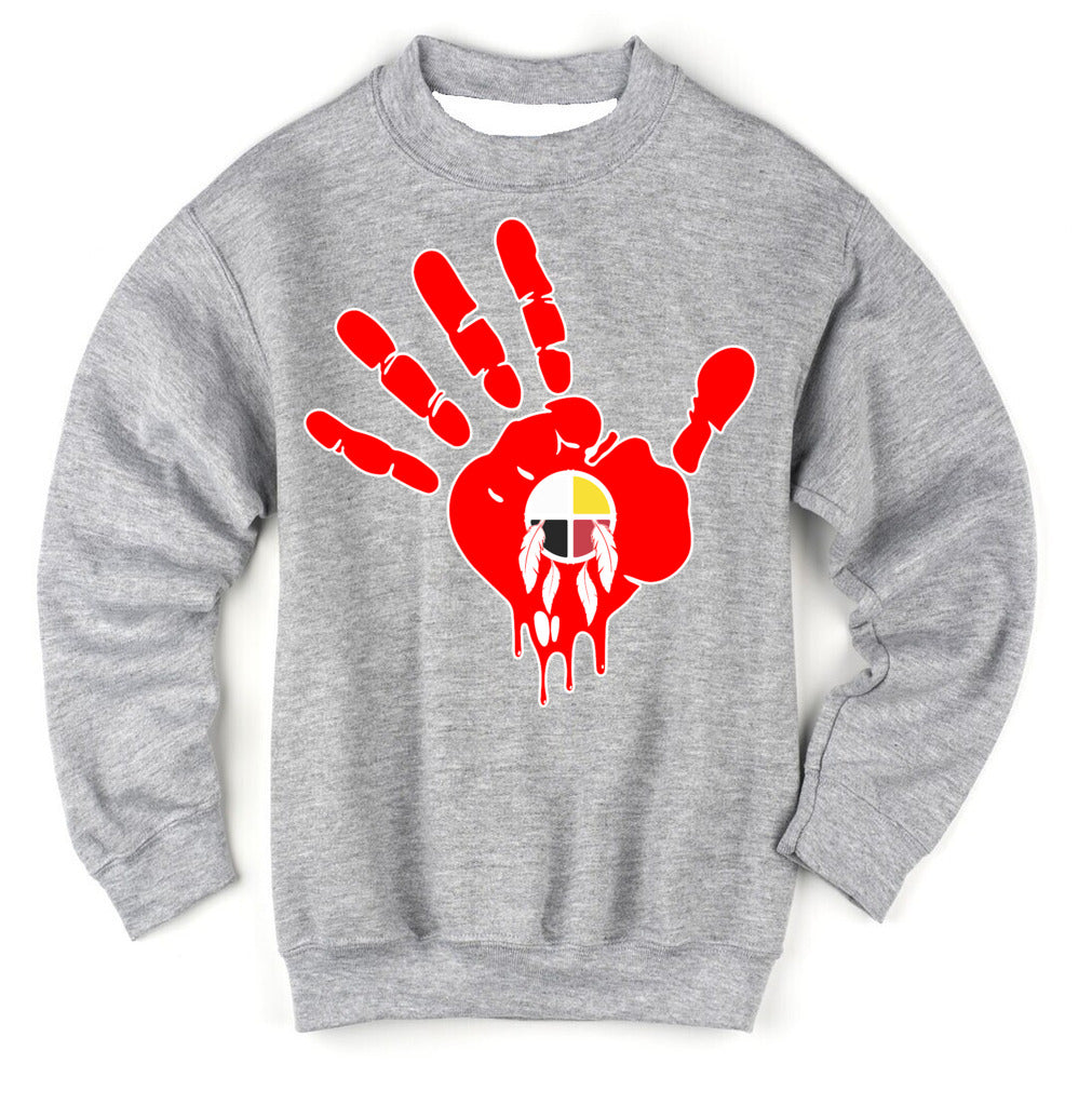 Art Society MMIW AWARENESS CREW SWEATER GREY