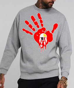 Art Society MMIW AWARENESS CREW SWEATER GREY