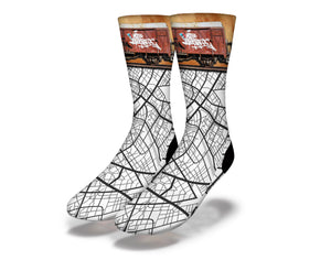 Art Society x Savvy Sox MORALES RAIL CAR MAP Socks