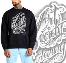 Load image into Gallery viewer, Art Society MR. RUCA SCRIPT CREW SWEATER BLACK
