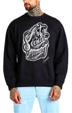 Load image into Gallery viewer, Art Society MR. RUCA SCRIPT CREW SWEATER BLACK
