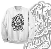 Load image into Gallery viewer, Art Society MR. RUCA SCRIPT CREW SWEATER WHITE