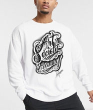 Load image into Gallery viewer, Art Society MR. RUCA SCRIPT CREW SWEATER WHITE