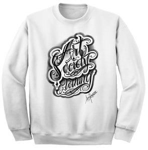 Art Society MR. RUCA SCRIPT CREW SWEATER WHITE