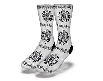 Art Society x Savvy Sox SKULL WREATH WHITE Socks