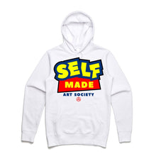 Load image into Gallery viewer, Art Society x Retro Kings SELF MADE HOODIE WHITE