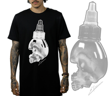 Load image into Gallery viewer, Art Society SKULL INK BOTTLE TEE SHIRT BLACK