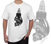 Load image into Gallery viewer, Art Society SKULL INK BOTTLE TEE SHIRT WHITE
