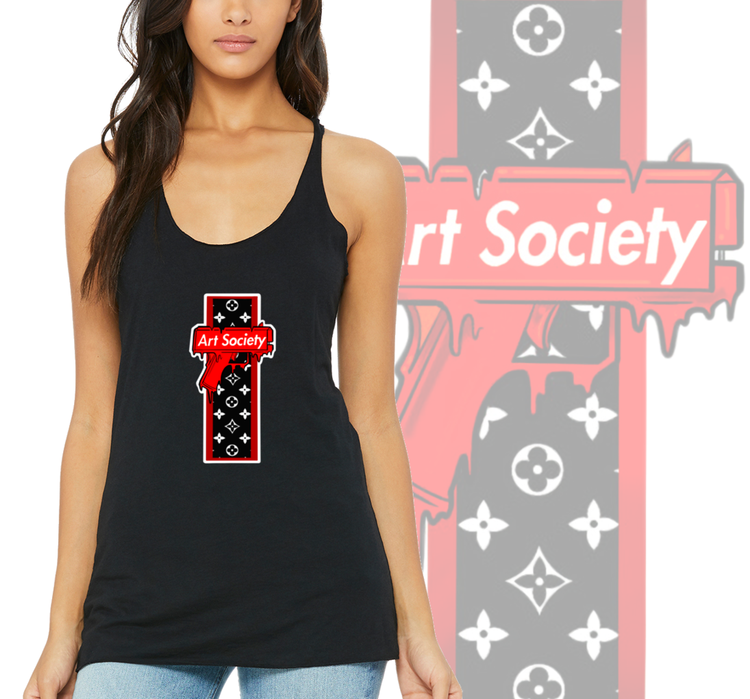 Art Society SUPER DRIP WOMENS TANK TOP BLACK artsocietyclothing