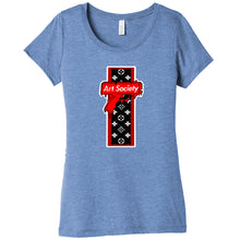 Load image into Gallery viewer, Art Society SUPER DRIP WOMENS TEE BLUE