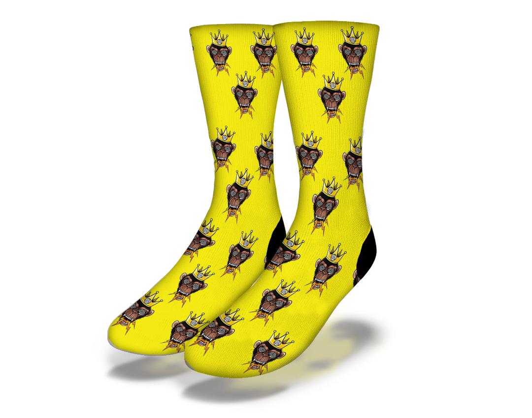 Art Society x Savvy Sox MAD KING YELLOW Socks