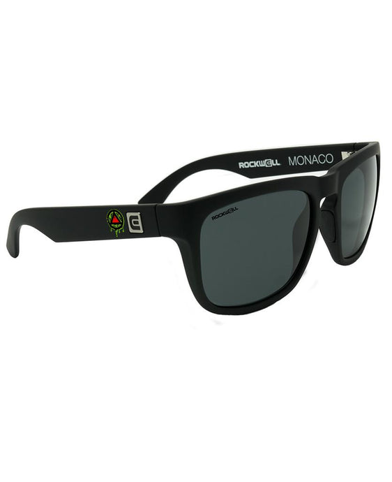 Art Society x Rockwell MONACO POLARIZED Sunglasses BLACK DRIP LOGO