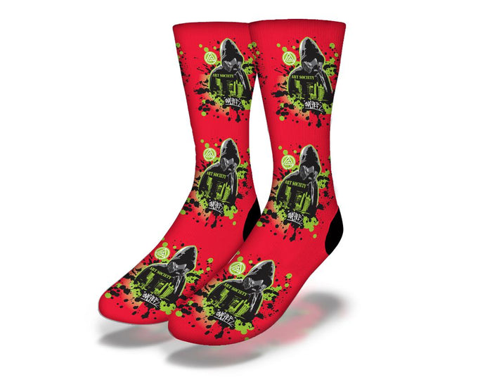 Art Society x Savvy Sox x GNASHER RED Signature Socks