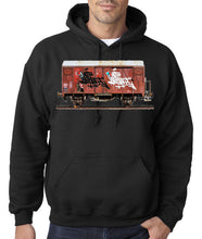 Load image into Gallery viewer, Art Society x Retro Kings MORALES RAIL CAR HOODIE BLACK