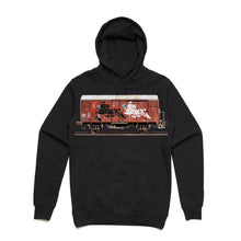 Load image into Gallery viewer, Art Society x Retro Kings MORALES RAIL CAR HOODIE BLACK