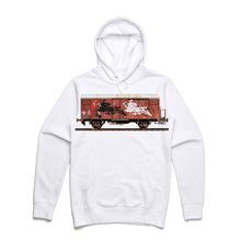 Load image into Gallery viewer, Art Society x Retro Kings MORALES RAIL CAR HOODIE WHITE