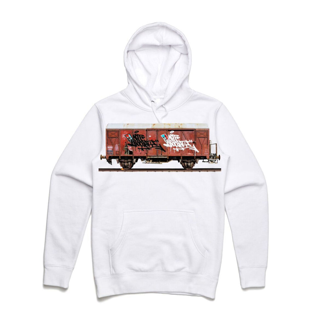 Art Society x Retro Kings MORALES RAIL CAR HOODIE WHITE