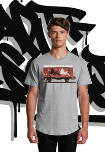 Art Society x Retro Kings MORALES RAIL CAR TEE SHIRT GREY