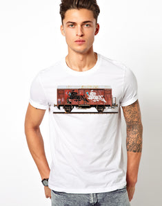 Art Society x Retro Kings MORALES RAIL CAR TEE SHIRT WHITE