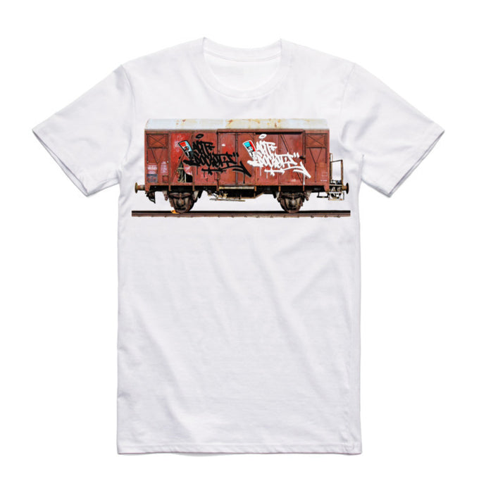 Art Society x Retro Kings MORALES RAIL CAR TEE SHIRT WHITE